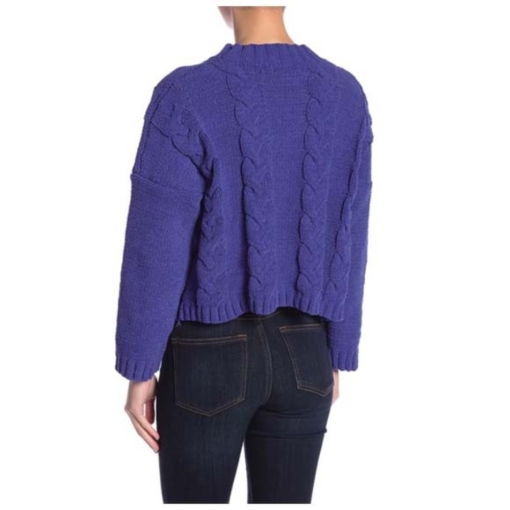 Cotton Emporium Chenille Cable Mock Neck Sweater - Picture 4 of 4